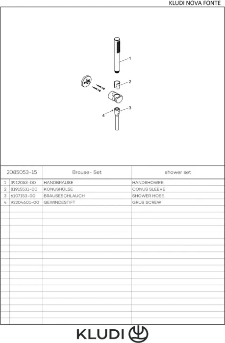 Kludi Nova Fonte Wannen-Brause-Set 1S 