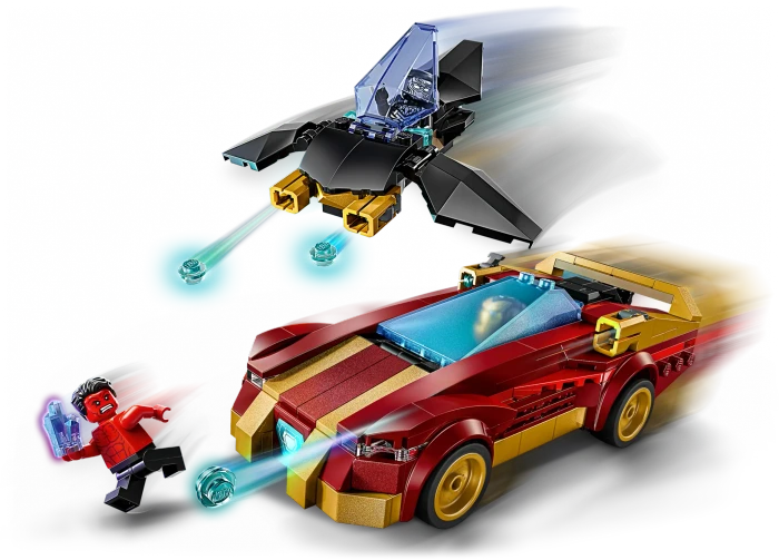 LEGO Marvel Super Heroes Spielset - Iron Man Auto und Black Panther vs. Red Hulk