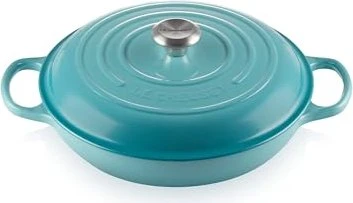 Le Creuset Gourmet-Profitopf Bräter aus Gusseisen rund 30cm 3.5l karibik