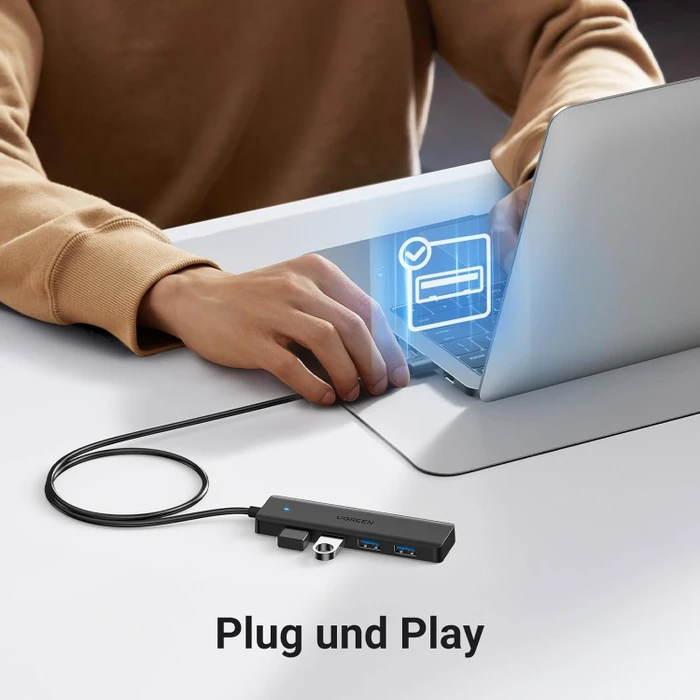 Ugreen 4-Port USB Hub, USB-A 3.0 [Stecker]