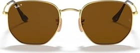 Ray-Ban RB3548N Hexagonal Flat Lenses 54mm polished gold/brown classic
