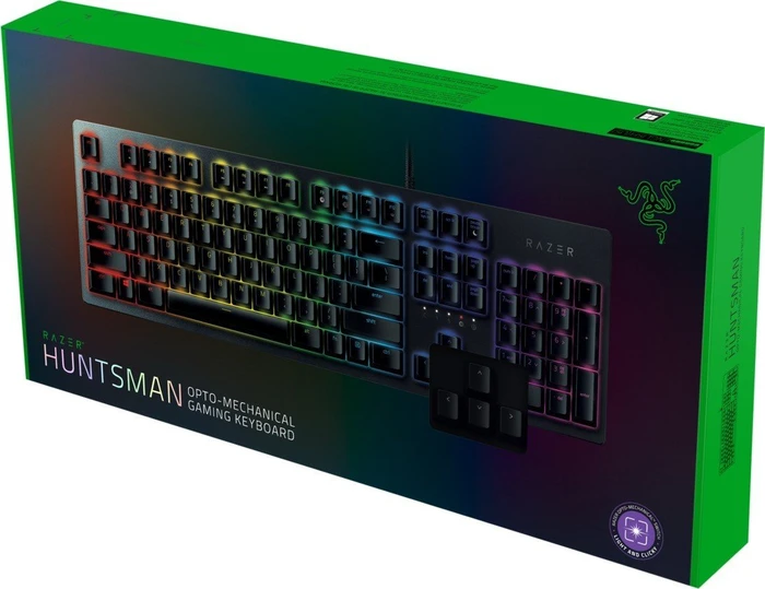 Razer Huntsman, Classic Black, Razer Clicky Optical PURPLE, USB, DE