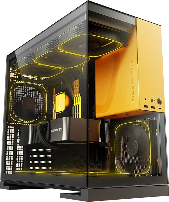 Geometric Future Model 5 Black/Yellow, Glasfenster