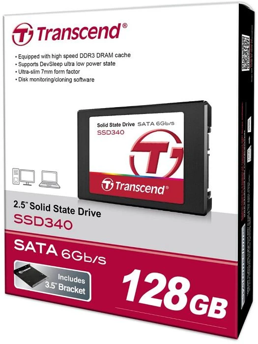 Transcend SSD340 128GB, 2.5" / SATA 6Gb/s