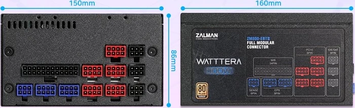 Zalman Watttera EBT 2 Series ZM800-EBTII 800W, ATX 2.31