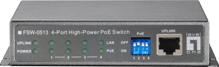 LevelOne FSW Desktop Switch, 5x RJ-45, 120W passiv PoE