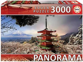 Educa Panorama Mount Fuji and Chureito Pagoda Japan
