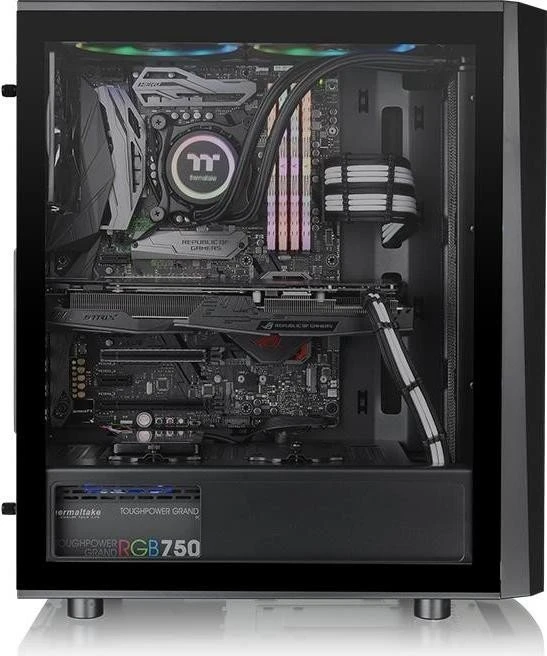 Thermaltake Versa J24 TG ARGB schwarz, Glasfenster