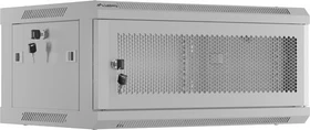 Lanberg WF01 Series 19" Wandschrank 4HE, hängend, Flatpack, Gitternetztür, IP20, RAL 7035, 450mm tief