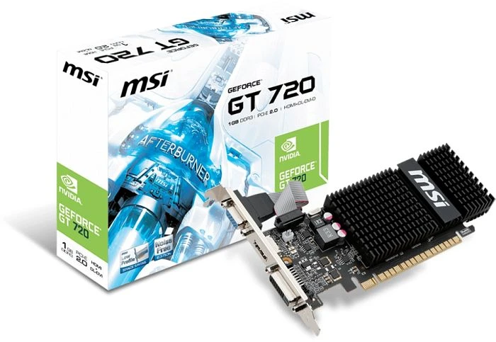 MSI GeForce GT 720, N720-1GD3HLP, 1GB DDR3, VGA, DVI, HDMI