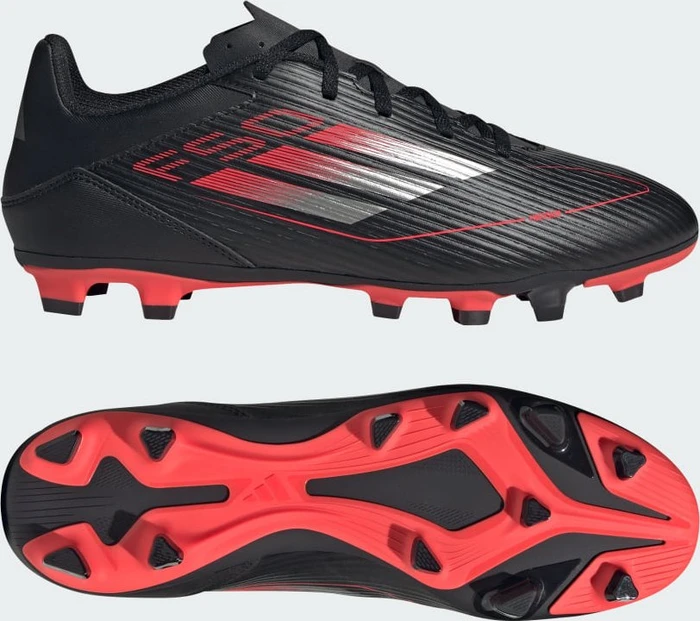 adidas F50 Club FG/MG core black/iron metallic/lucid red