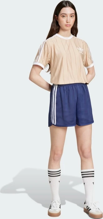 adidas Adicolor 3-Streifen Pinstripe T-Shirt kurzarm magic beige (Damen)