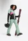 Maier Sports Vidra Skijacke black/luscious moss/pink flame (Damen) Vorschaubild
