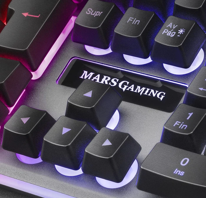 Mars Gaming MK220W, grau, LEDs RGB, USB, FR