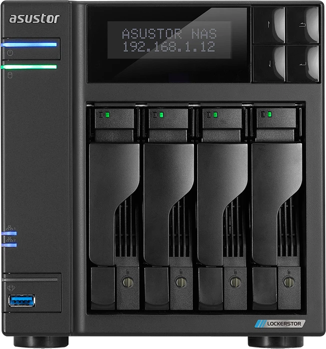 Asustor Lockerstor 4 Gen2 AS6704T, 4GB RAM, 2x RJ-45 2.5GBase-T, 2x USB-A 3.1