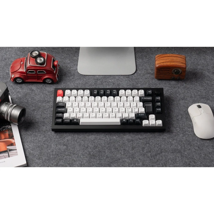 Keychron Q1 HE, Carbon Black, 75%, PBT, LEDs RGB, Gateron 2.0 Magnetic Nebula, USB/Bluetooth, DE