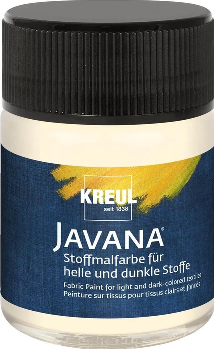 Kreul Javana Stoffmalfarbe für helle und dunkle Stoffe, vanille, 50ml