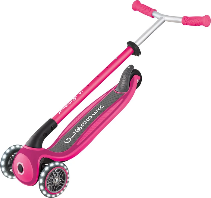 Globber Master Lights Kickboard fuchsia pink