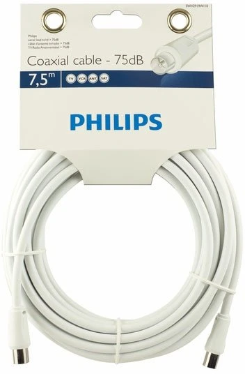 Philips Koaxial Antennenkabel 7.5m weiß