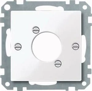 Merten System M Zentralplatte für Audio-Steckverbinder XLR, aktivweiß glänzend