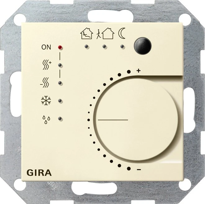 Gira KNX System 55 Stetigregler mit Tasterschnittstelle 4-fach, Cremeweiß glänzend