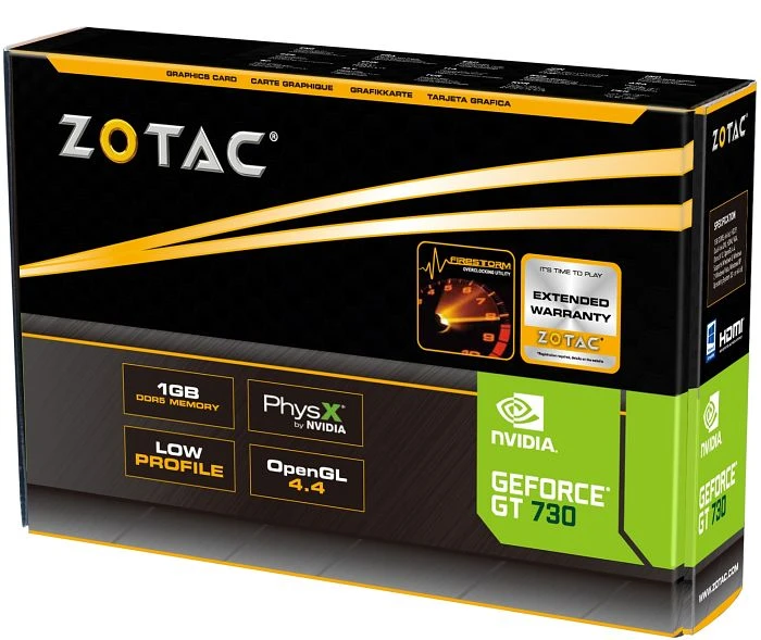 Zotac GeForce GT 730, 1GB GDDR5, VGA, DVI, HDMI
