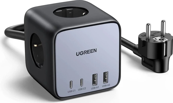 Ugreen 65W USB-C DigiNest Cube Charging Station schwarz/silber