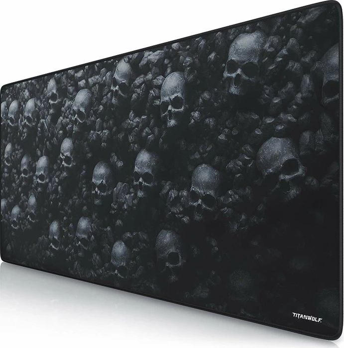 Titanwolf Skulls XXL Speed Gaming-Mauspad, schwarz