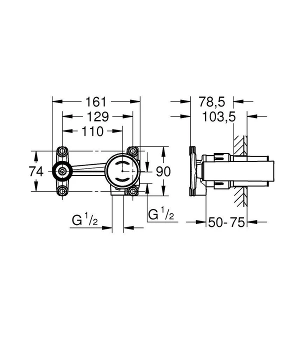 Grohe Joystick Unterputz-Einbaukörper DN15