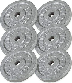 Gorilla Sports Hantelscheiben Gusseisen Set 6x 5kg