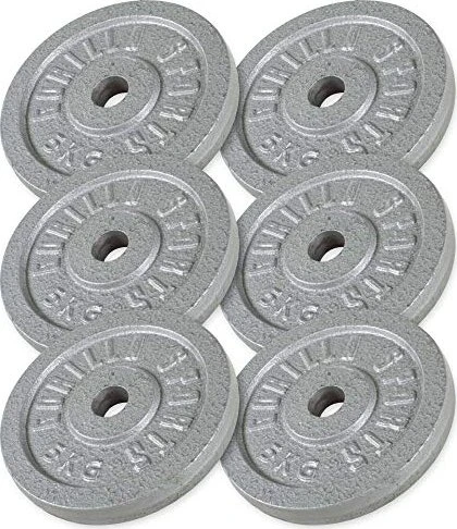 Gorilla Sports Hantelscheiben Gusseisen Set 6x 5kg