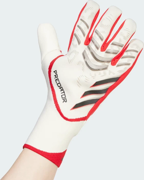 adidas Predator Pro Torwarthandschuhe white/pure ruby/black