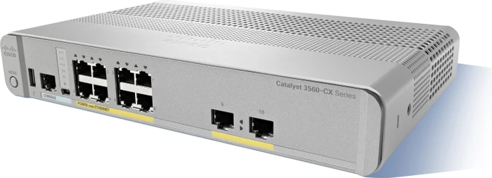 Cisco Catalyst 3560-CX Compact IP Base Desktop Gigabit Managed Switch, 10x RJ-45, 146W PoE+ PD