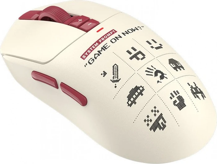 A4Tech Bloody R72 Ultra Duo Wireless Gaming Mouse mit Ladestation, Pixels Red, USB