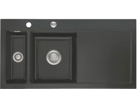 systemceram Mera 100 Einbau Becken links mit Ablauffernbedienung schiefer