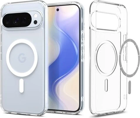 Spigen Ultra Hybrid Metal Ring (MagFit) für Google Pixel 10/10 Pro Clear White