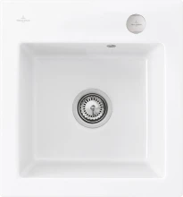 Villeroy & Boch Subway 45 XS flat flächenbündig Becken mittig mit Ablauffernbedienung snow white