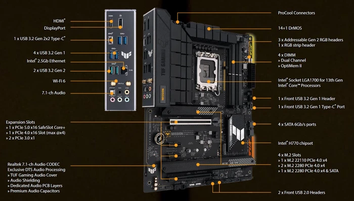 ASUS TUF Gaming H770-Pro WIFI (Intel 1700)