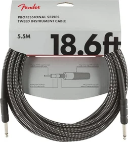 Fender Professional Series Instrument Cable Gray Tweed 5.5m