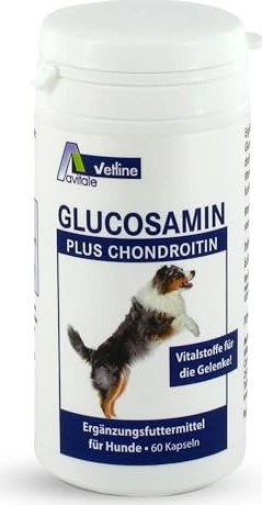 Avitale vetline Glucosamin plus Chondroitin für Hunde Kapseln, 60 Stück
