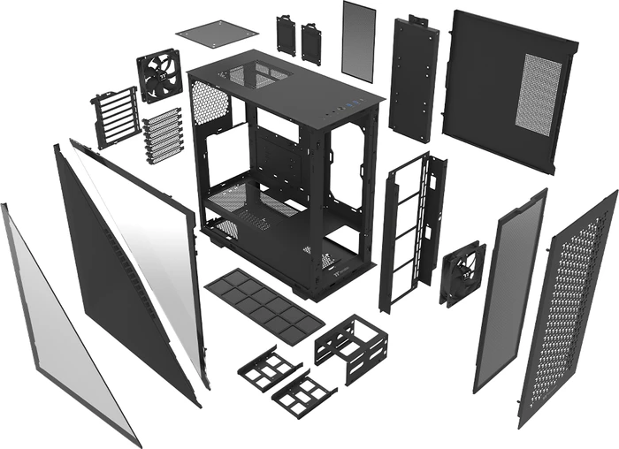 Thermaltake Divider 300 TG Air, schwarz, Glasfenster