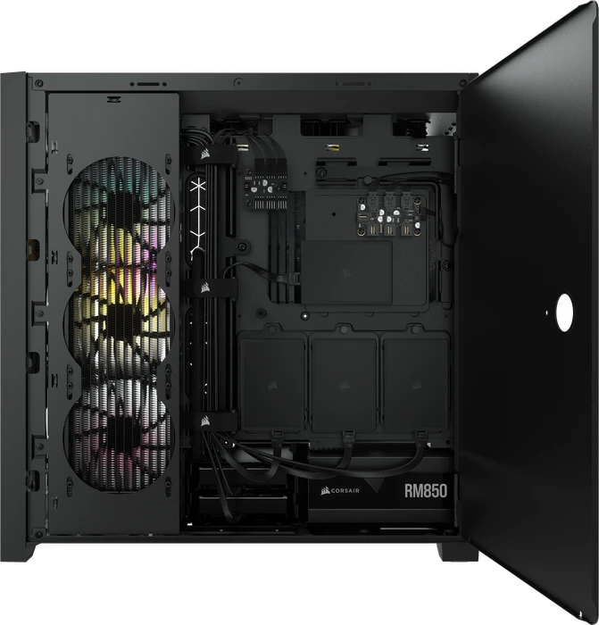Corsair iCue 5000X RGB, schwarz, Glasfenster