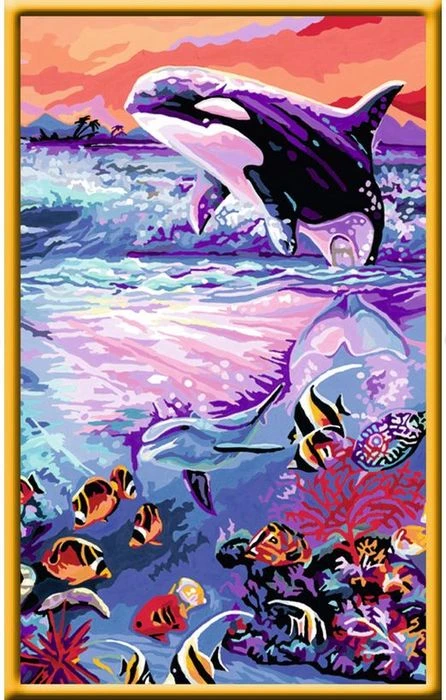 Ravensburger Malen nach Zahlen Farbenfrohe Unterwasserwelt