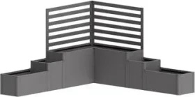 Biohort DaVinci 1 Pflanzkasten-System mit Rankgitter Hochbeet 299.5x29.9cm quarzgrau-metallic