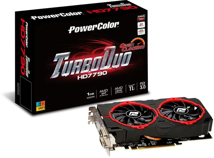 PowerColor Radeon HD 7790 TurboDuo OC, 1GB GDDR5, 2x DVI, HDMI, DP