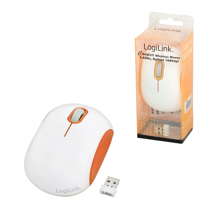LogiLink Cooper Funk weiß/orange, USB