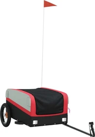 vidaXL Transport 122x52.5cm Fahrradanhänger rot