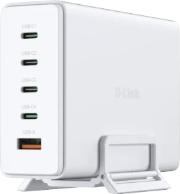D-Link GaN Ladegerät, 4x USB-C, 1x USB-A, 4x USB-C + 1x USB-A, 240W, weiß