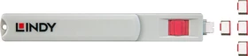 Lindy USB-C/Thunderbolt 3 Schloss mit Schlüssel, rot, 4er-Pack