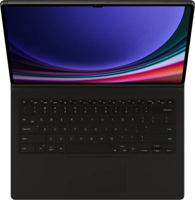 Samsung EF-DX915 Book Cover Keyboard für Galaxy Tab S9 Ultra / Tab S10 Ultra, schwarz, DE